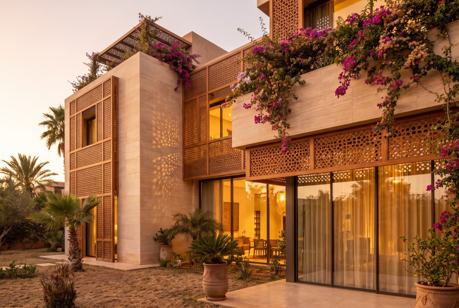 Villa éclectique : arches, ferronneries et mélange d'époques assumé (vue 2)